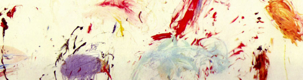 detail of a Twombly painting